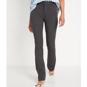 NWT! Old Navy Women's High Waisted Pixie Flare Pants 18 Reg Dark Gray Classic